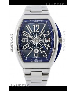 Franck Muller Vanguard Yachting V45 Stainless Steel Blue Dial Swiss Replica Watch