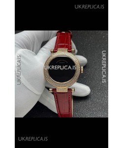 Franck Muller Double Mystery Swiss Quartz Watch in Gold Diamonds Casing