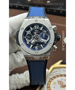 Hublot Big Bang Unico Blue Stainless Steel Casing Super Clone Watch 