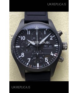 IWC PILOT'S Chronograph Ceramic Black Dial Super Clone Watch 