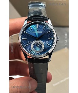 Jaeger LeCoultre Master Ultra Thin Blue Enamel Moonphase Dial Super Clone Watch 
