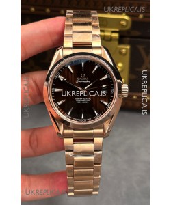Omega De-Ville Rose Gold Brown Dial 41MM Super Clone Watch 