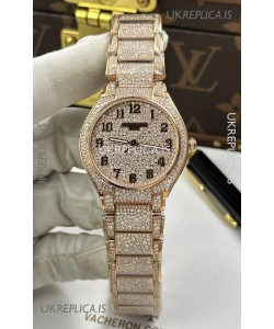 Patek Philippe Twenty-4 Diamonds Paved Rose Gold Super Clone Watch 