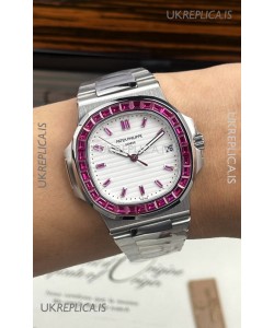 Patek Philippe Nautilus 5723 White Dial Green Rubies Super Clone Watch 