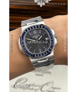 Patek Philippe Nautilus 5723 Black Dial Purple Rubies Super Clone Watch 