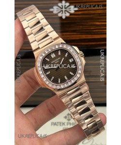 Patek Philippe Nautilus 5723 Brown Dial Rose Gold Super Clone Watch 