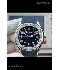 Patek Philippe Aquanaut 5167 Blue Dial/Strap Diamonds Bezel Super Clone Watch 