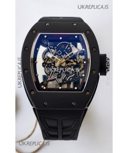 Richard Mille RM055 FREE SPRUNG MVMNT Black Ceramic Black Inner Bezel Super Clone Watch 