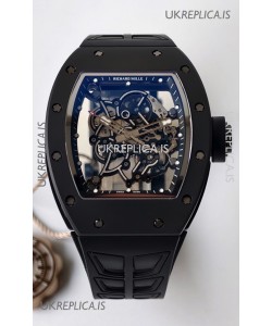 Richard Mille RM055 FREE SPRUNG MVMNT Black Ceramic Black Inner Bezel Super Clone Watch 