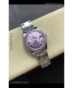 Rolex Super Clone Datejust 31MM Pink Roman Dial Oyster Super Clone Watch