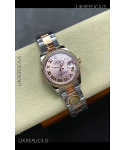 Rolex Super Clone Datejust 31MM Pink Dial Rose Gold Oyster Super Clone Watch 