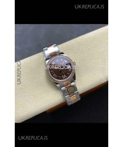 Rolex Super Clone Datejust 31MM Brown Dial Rose Gold Oyster Super Clone Watch 