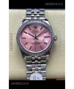 Rolex Super Clone Datejust 31MM Pink Dial Steel Case Super Clone Watch 