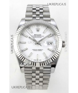 Datejust Super Clone 126334 White Dial 41MM FREE SPRUNG MVMNT 3235 Watch 