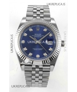 Datejust Super Clone 126334 Blue Diamonds Dial 41MM FREE SPRUNG MVMNT 3235 Watch 
