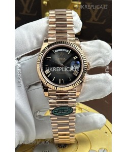 Rolex Day Date 228236 Rose Gold Slate Ombre Dial Super Clone Watch 