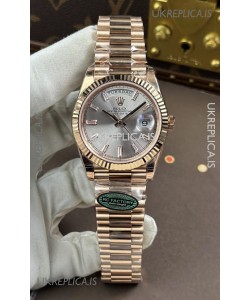 Rolex Day Date 228236 Rose Gold Steel Crystal Dial Super Clone Watch 
