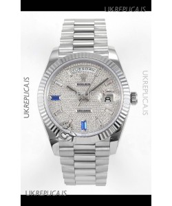 Rolex Day Date Diamonds Dial 40MM Super Clone Watch 