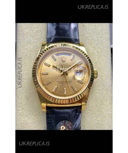 Rolex Day Date 128238 Yellow Gold in Gold Crystal Dial Super Clone Watch 