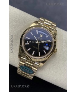 Rolex Day Date 228238 Yellow Gold Black Dial Super Clone Watch 