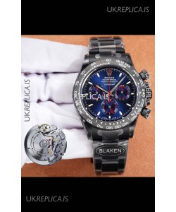 Rolex Daytona Blaken 4131 Movement Blue Dial Super Clone Watch 