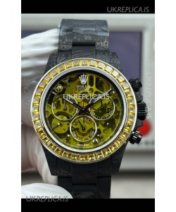 Rolex Daytona Yellow "Artisans De Genève - Poetry of Lights" Carbon Casing Super Clone Watch 