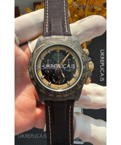 Rolex Daytona DiW Cream Invert Gold Carbon Fiber Super Clone Watch 
