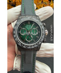 Rolex Daytona DiW Black Carbon Fiber Green Dial Super Clone Watch 