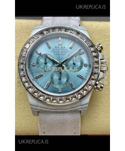 Rolex Daytona TPT Casing Ice Blue Dial Nylon Strap Super Clone Watch 