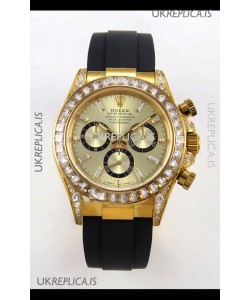 Rolex Daytona 126538 Yellow Gold FREE SPRUNG MVMT Gold Dial Super Clone Watch 