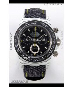 Rolex Daytona DiW White Carbon Black Dial Super Clone Watch 