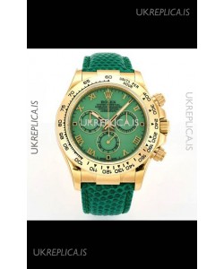 Rolex Daytona 116568 Yellow Gold 4801 Movement Green Dial Super Clone Watch 