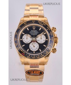 Rolex Daytona 126528 Le Mans Yellow Gold FREE SPRUNG MVMT Super Clone Watch 
