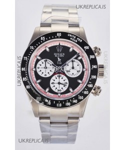 Rolex Daytona Paul Newman Black Dial Custom Modded 4130 Mvnt Swiss Replica