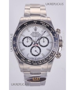 Rolex Daytona 126500 White Dial Stick Markers FREE SPRUNG MVMT Super Clone Watch 