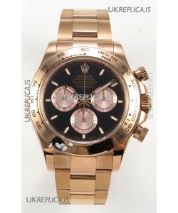 Rolex Daytona 126505 Rose Gold Black Dial FREE SPRUNG MVMT Super Clone Watch 