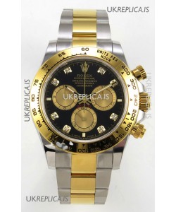 Rolex Daytona 126503 Two Tone Black Dial FREE SPRUNG MVMT Super Clone Watch 