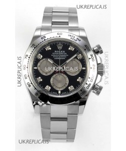 Rolex Daytona 126509 Black Dial Diamonds Markers FREE SPRUNG MVMT Super Clone Watch 