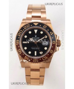 GMT Masters 126715CHNR Rose Gold Cal.3285 FREE SPRUNG MVMNT Super Clone 