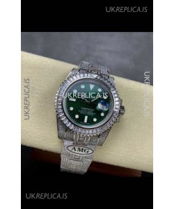 Rolex Submariner 116610 Iced Out Edition 19 Green Dial Swiss Replica Watch 