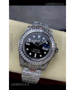 Rolex Submariner 116610 Iced Out Edition 18 Black Dial Swiss Replica Watch 