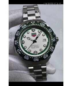 Tag Heuer Formula 1 White Dial Green Bezel Japanese Replica Watch 