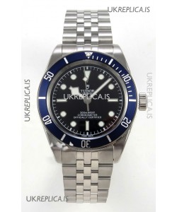 Tudor Black Bay 41 Black Dial Blue Bezel Jubilee Super Clone Watch 