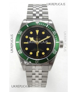 Tudor Black Bay 41 Black Dial Green Bezel Jubilee Super Clone Watch 