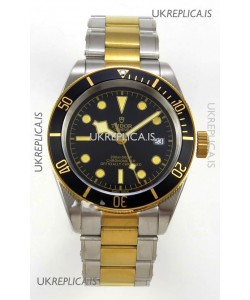 Tudor Black Bay 41 Two Tone Yellow Gold Black Dial Super Clone Watch 