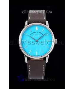 A.Lange & Sohne Saxonia Thin Swiss Replica Watch Steel Case Tiffany Blue Dial