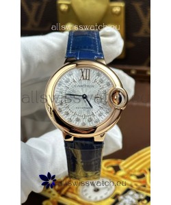 Ballon De Cartier Swiss Quartz 1:1 Mirror Quality 33MM in Rose Gold 