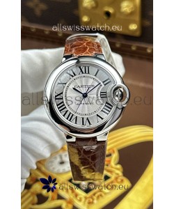 Ballon De Cartier Swiss Automatic 1:1 Mirror Quality 33MM in White Dial 