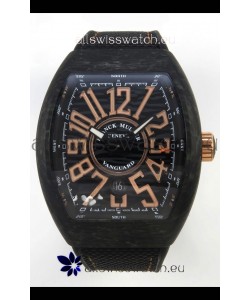Franck Muller Super Clone Vanguard V45 Racing Carbon Watch in Nylon Strap