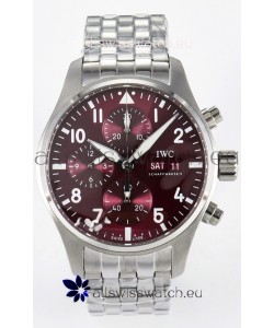 IWC Super Clone Pilot Chronograph Edition Red Dial Swiss Replica Watch 